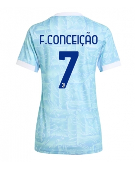 Juventus Francisco Conceicao #7 Maglia Gara Trasferta Repliche 2025-26 Donna Maniche Corte